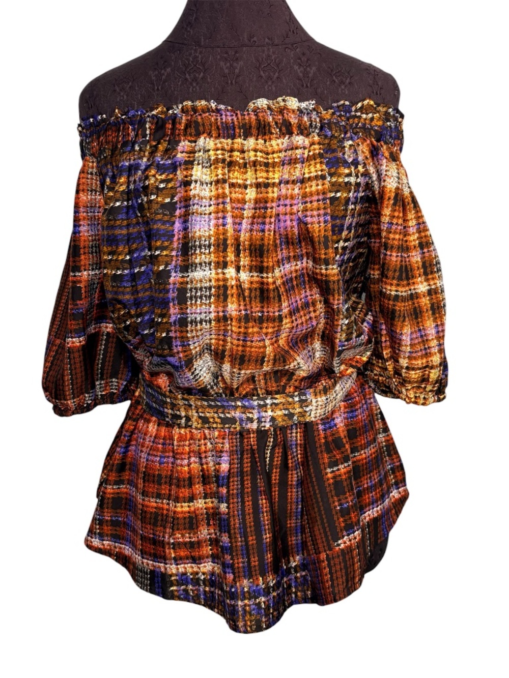 Cato Plus Size Colorful Off the Shoulder Blouse